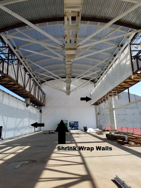 Orlando Airport Temporary Shrink Wrap Wall